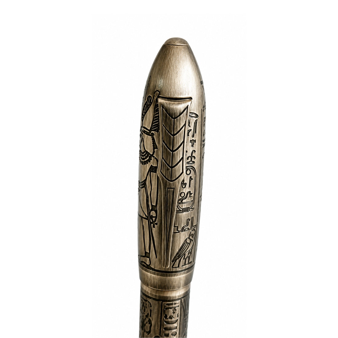 Fuliwen Egyptian Engraved Fountain Pen – Antique Metal Finish Medium Nib Writing Pen