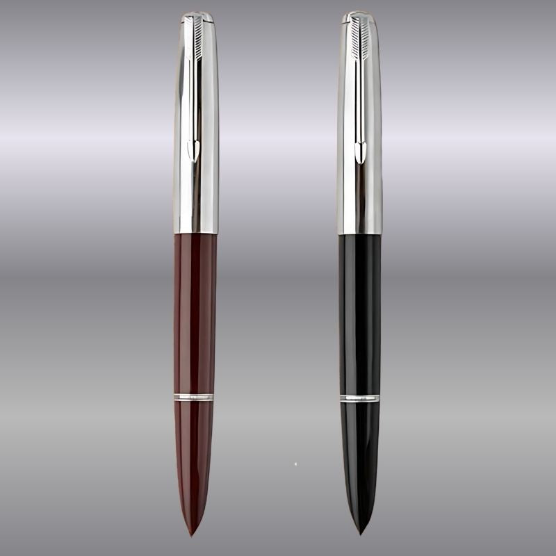Hero 616 Plus Fountain Pen – Original Ink Pen with Iridium Fine Nib, Silver Cap – Smooth Classic Writing Pen, Available in Black & Maroon