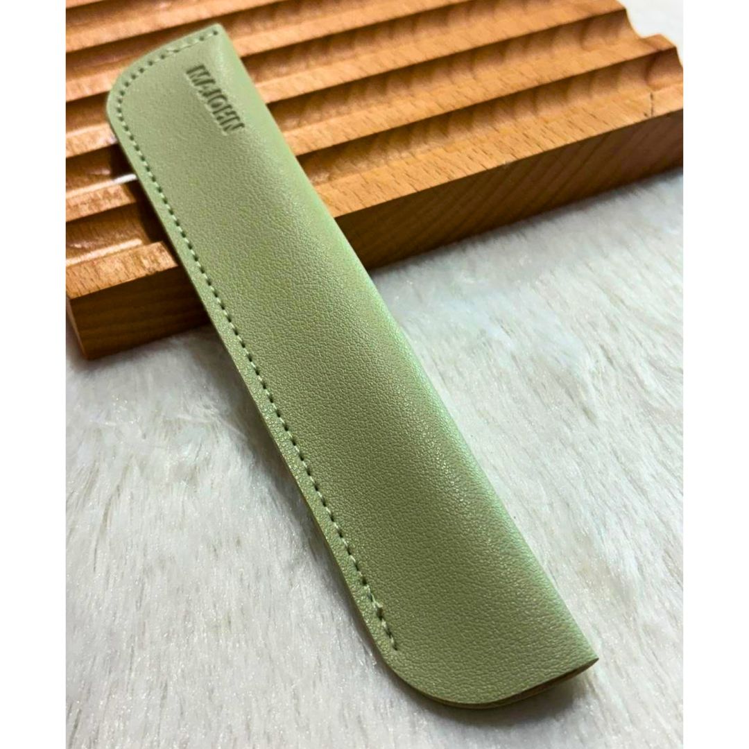 Majohn Portable Pen Case – Fiber Leather & Plastic Protective Cover for Fountain Pens, Safety Sleeve – Black, Blue, Yellow, Red, Green, Brown (1 Pc)