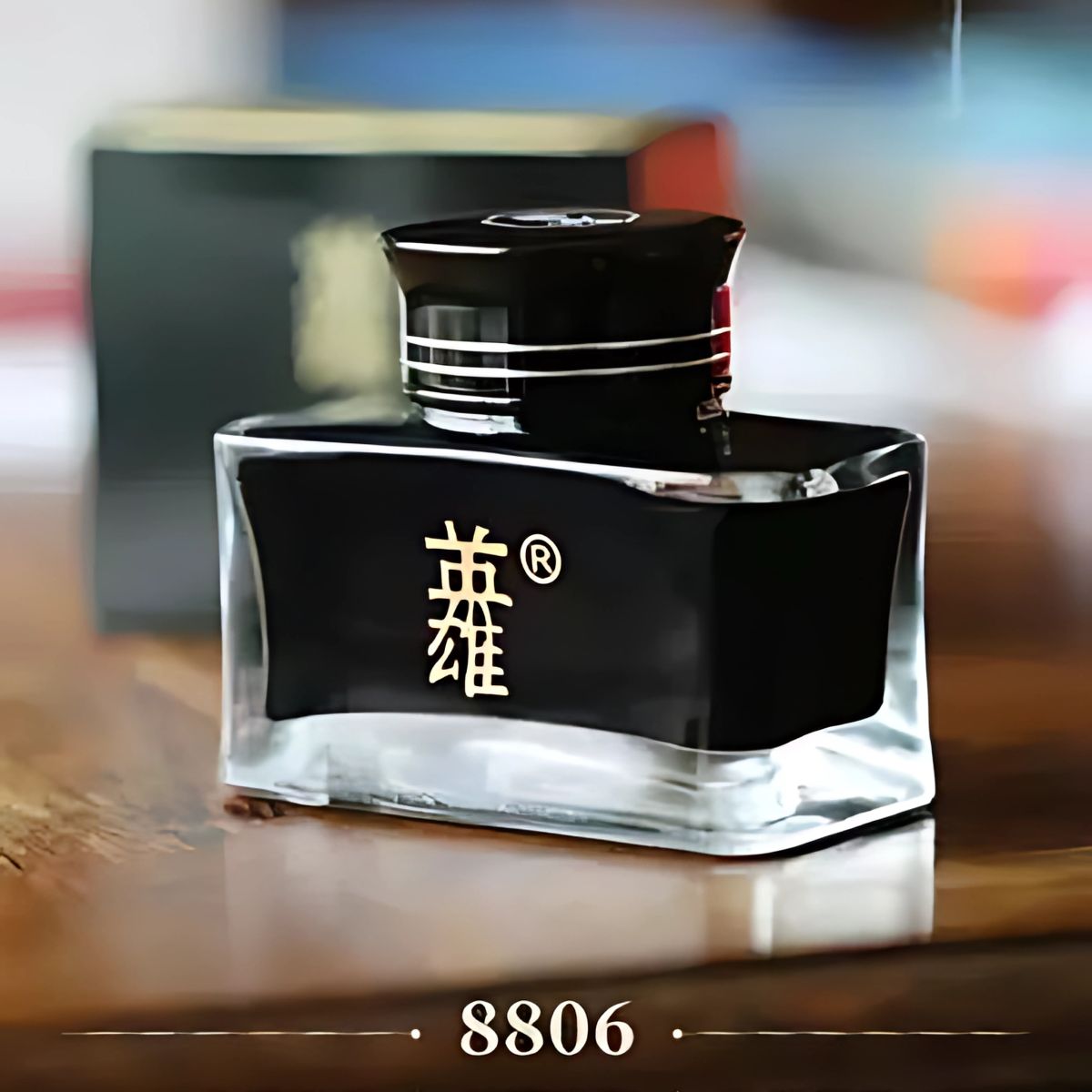 Hero 8806 Fountain Pen Ink Bottle – 60ml Pure Black, Non-Carbon Ink for Fountain Pens, Dip Pens & Calligraphy – Quick Dry, Smudge-Free, Safe for Nibs