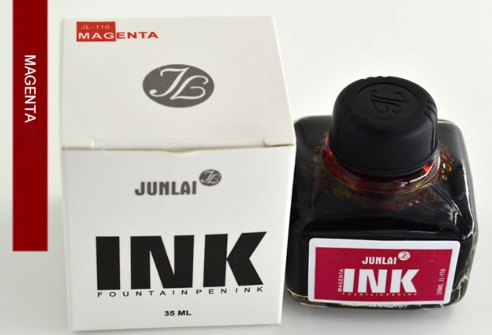 Wing Sung Junlai Premium Fountain Pen Ink 35ml Bottle - Vibrant Ink for Smooth Writing, Office Journaling Gift