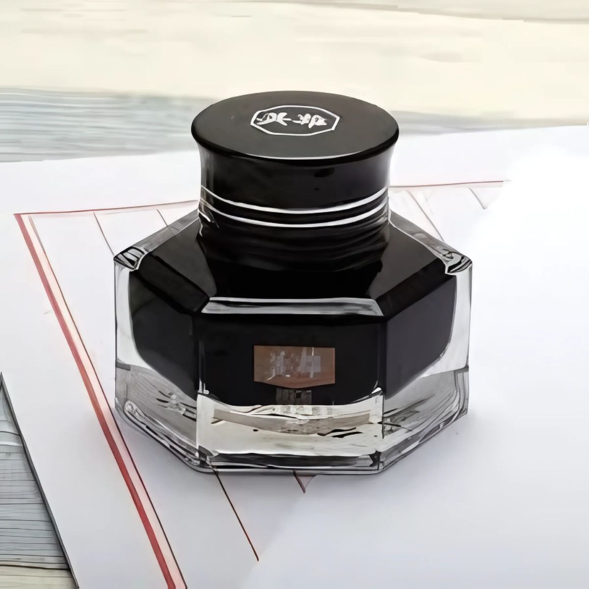 Hero 8808 Fountain Pen Ink Bottle – 50ml Pure Black, Non-Carbon Ink for Fountain Pens, Dip Pens & Calligraphy – Quick Dry, Smudge-Free, Safe for Nibs