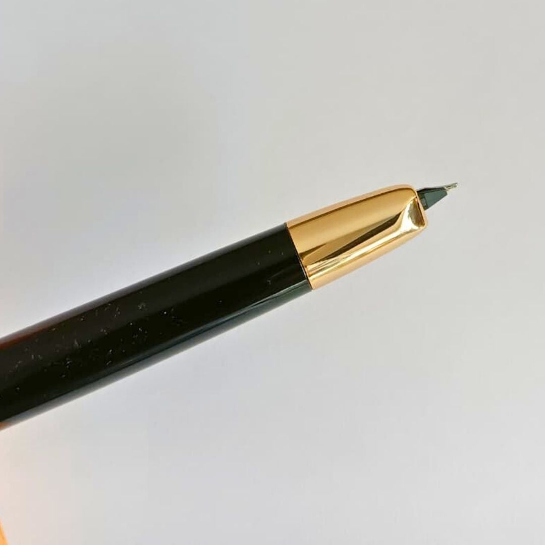 Jinhao 20 Press Retractable Fountain Pen –Piano Black Colors –Plastic Body (Golden clip)-  Fine & Extra Fine Nib with Converter – Smooth Writing Daily Pen (No Ink Included)