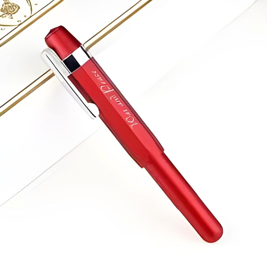 Delike Alpha Fountain Pen – Lightweight Aluminum Alloy Body with Clip & Converter, Fine 0.5mm Nib, Compact Design – Red / Green