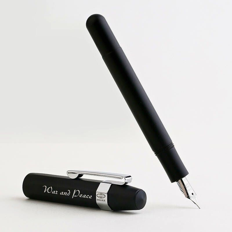 Delike Alpha Aluminum Alloy Fountain Pen – Compact Design, Bent Nib, Rotating Ink Cartridge System, Smooth Writing Pen