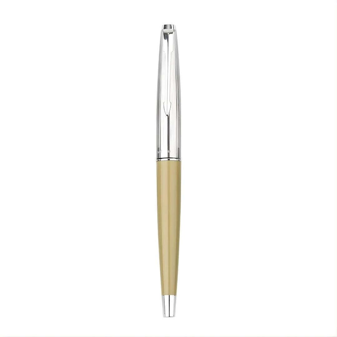 Moonman 80 Half Vintage Fountain Pen – Classic Semi-Demonstrator, Fine Iridium Nib, Green Barrel with Metal Cap, Smooth Ink Flow, Refillable Converter System