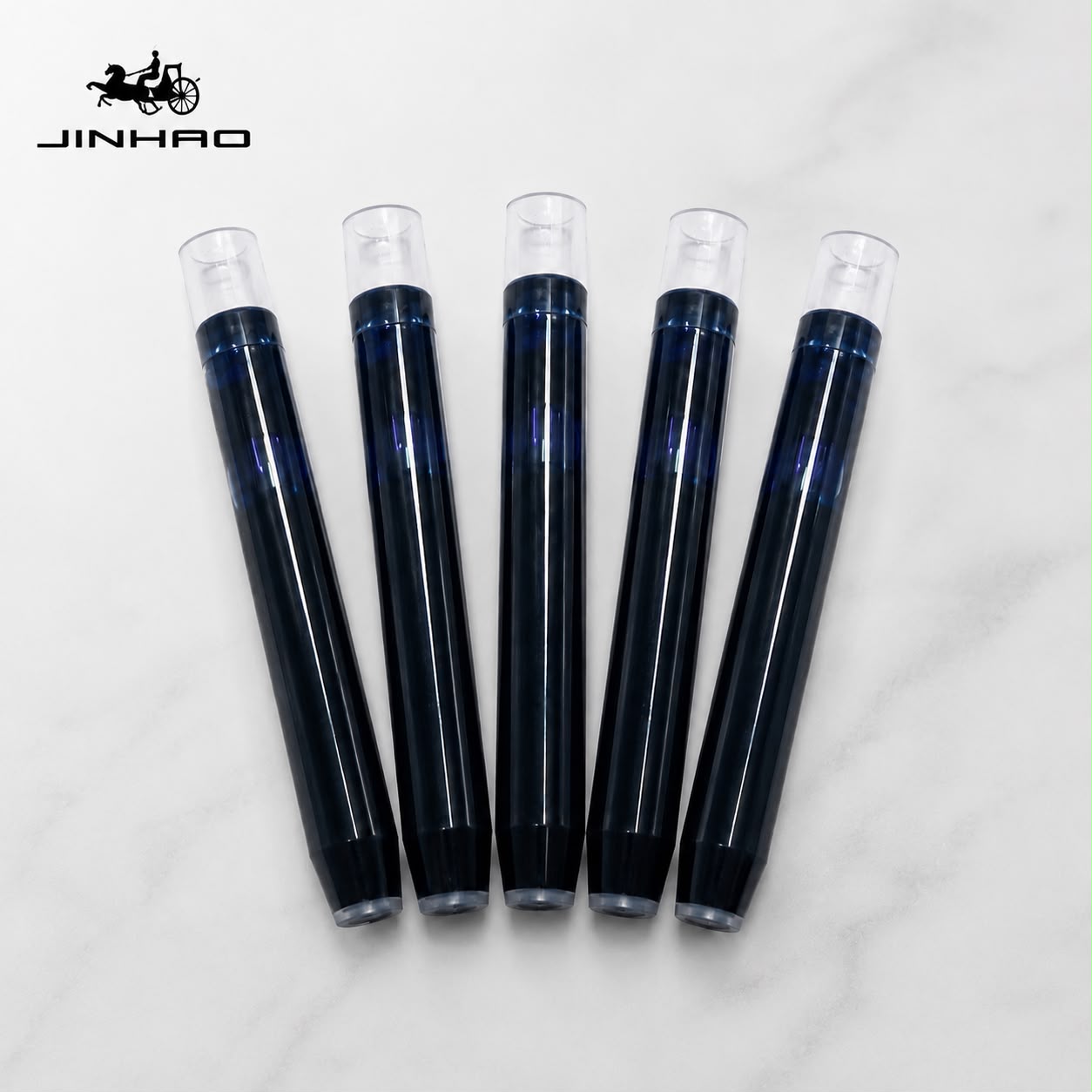 Jinhao 10 Blue Fountain Pen Ink Cartridges – Smooth Writing Refills for Retractable Fountain Pens (Pack of 10)