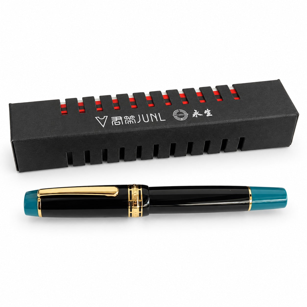 Wing Sung 630 Bespoke Obsidian Limited Edition Fountain Pen – Size 8 Nib, Ink Window, Piston Filling System, Premium Resin Body