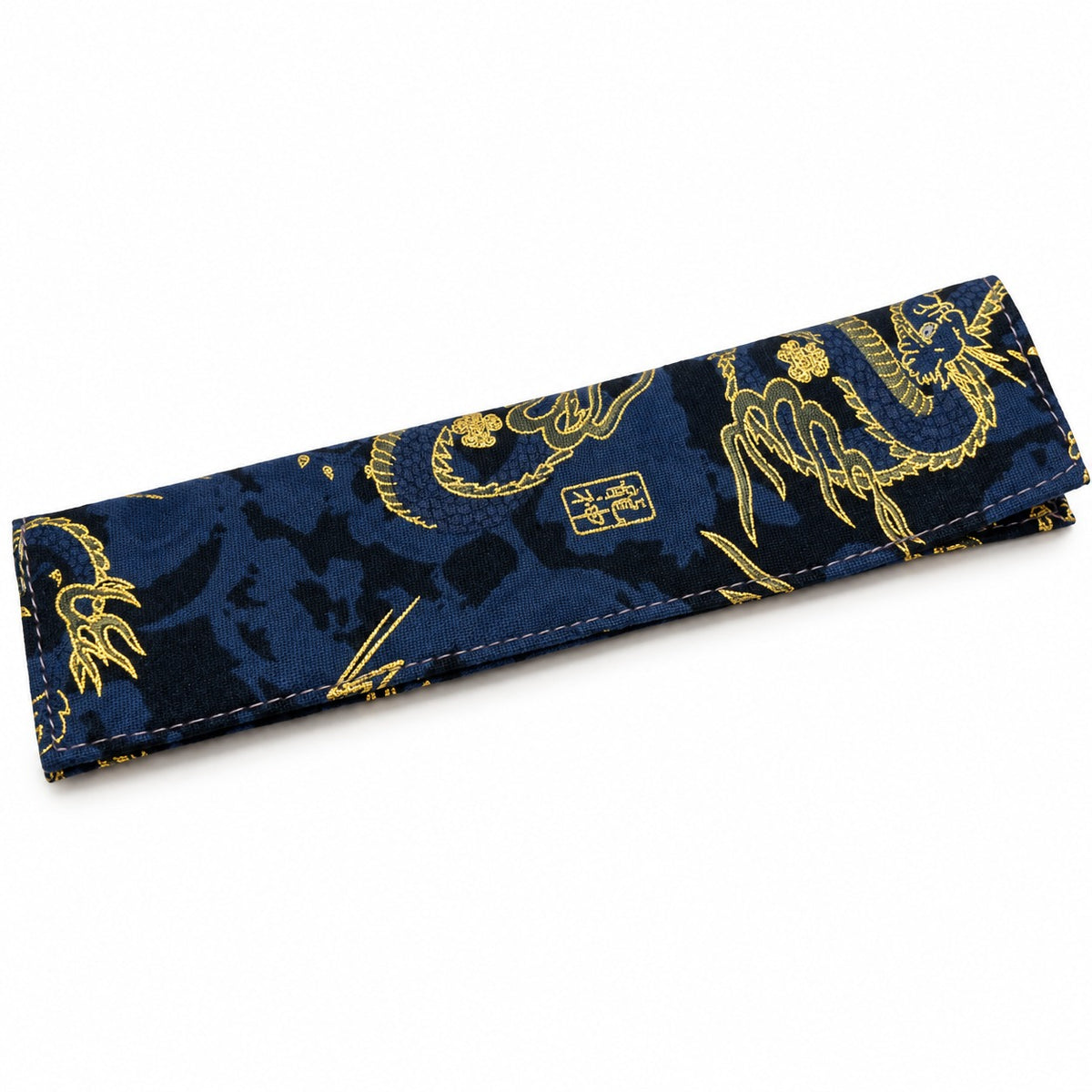 Handmade Pen Sleeve with Gold Foiling – Traditional Chinese Style Fabric Pen Pouch
