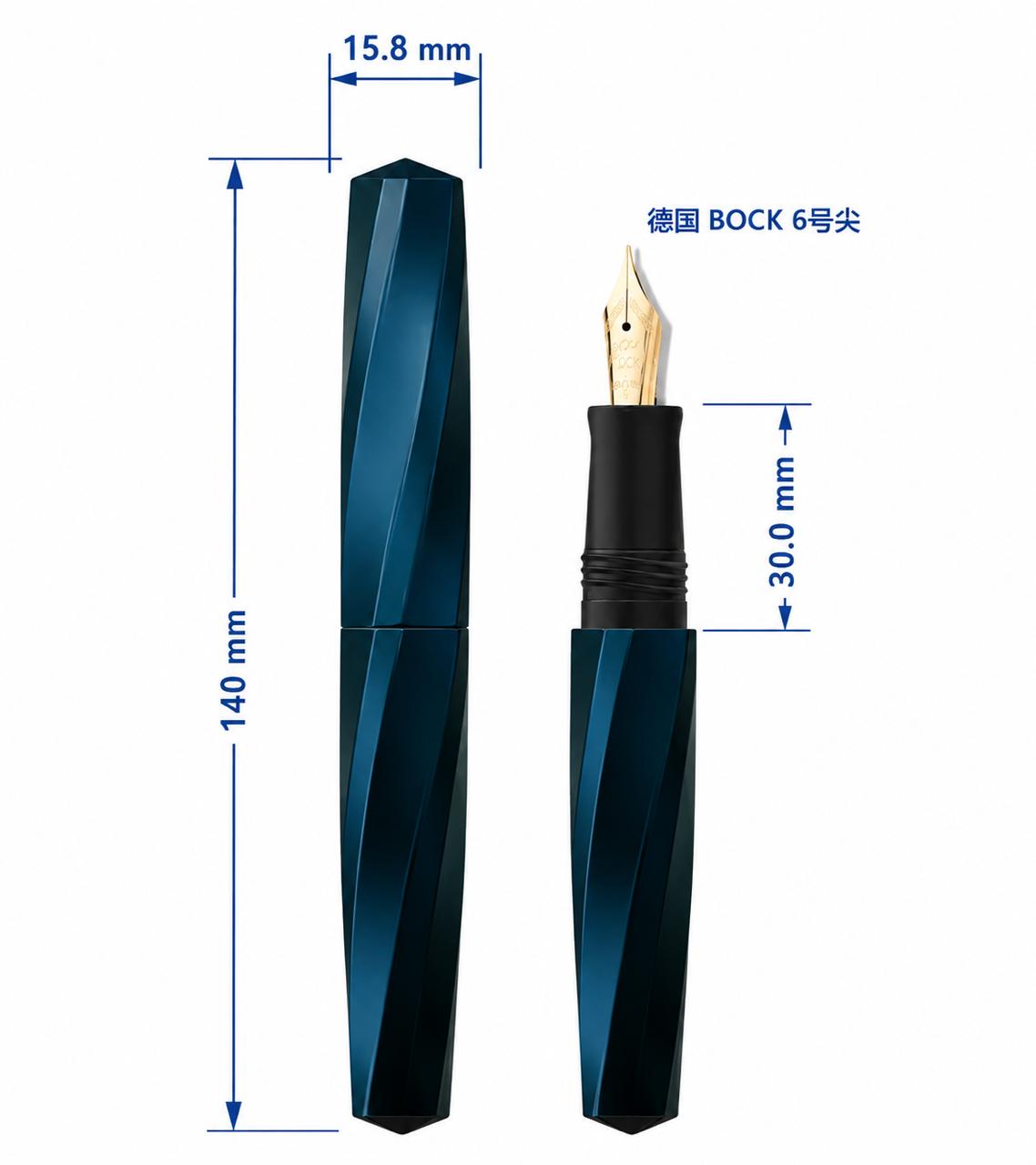 SELMY Handcrafted Traditional Lacquer Fountain Pen with Mother of Pearl Inlay – Premium Ebonite Barrel