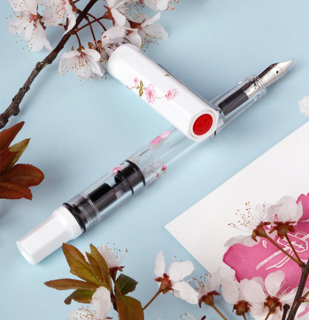 TWSBI ECO Sakura Limited Edition Fountain Pen – Cherry Blossom Floral Design, Piston Filler