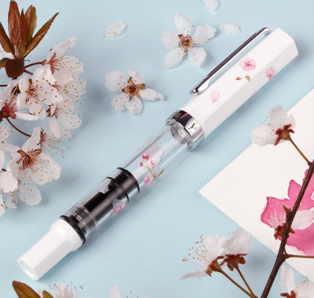 TWSBI ECO Sakura Limited Edition Fountain Pen – Cherry Blossom Floral Design, Piston Filler