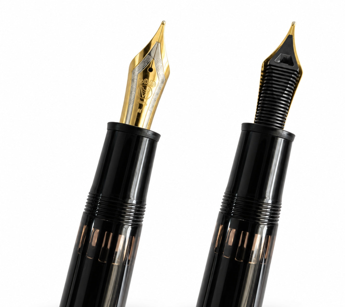 Wing Sung 630 Bespoke Obsidian Limited Edition Fountain Pen – Size 8 Nib, Ink Window, Piston Filling System, Premium Resin Body