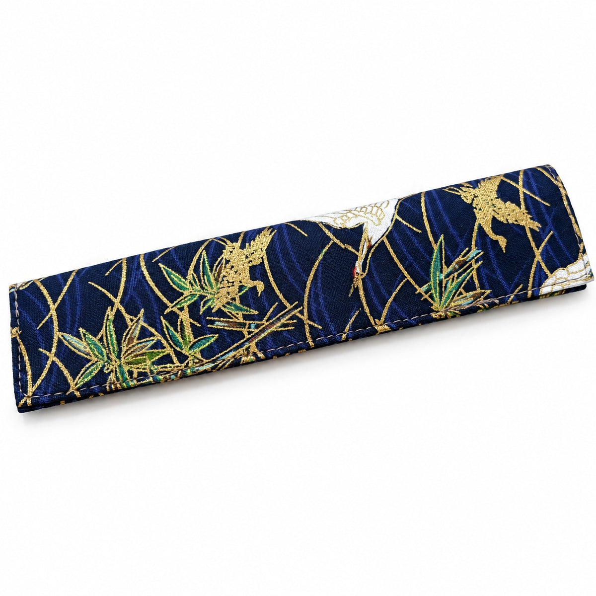 Handmade Pen Sleeve with Gold Foiling – Traditional Chinese Style Fabric Pen Pouch