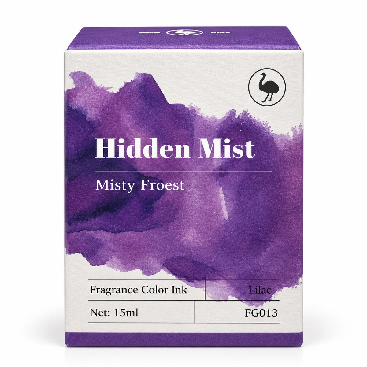 Ostrich Hidden Mist 15ml Scented Fountain Pen Ink – Chromoshading Ink with Lilac Fragrance