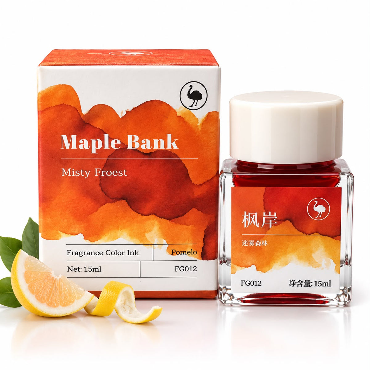 Ostrich Maple Bank 15ml Scented Fountain Pen Ink – Shading Ink, Misty Forest Collection