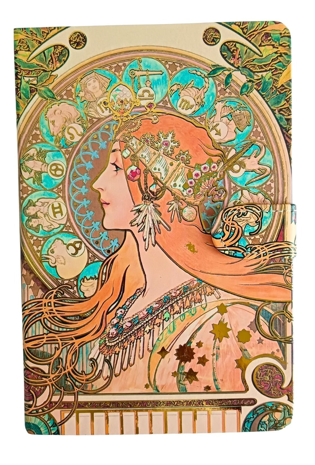 Mucha Art Nouveau Magnetic Flap Notebook - A5 & A7 Fountain Pen Journal