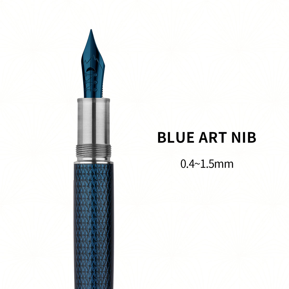 Moonman P136 Twilight Blue with Flex Nib, Smooth Metal Piston Filling Mechanism, Textured Body & Silver Trim