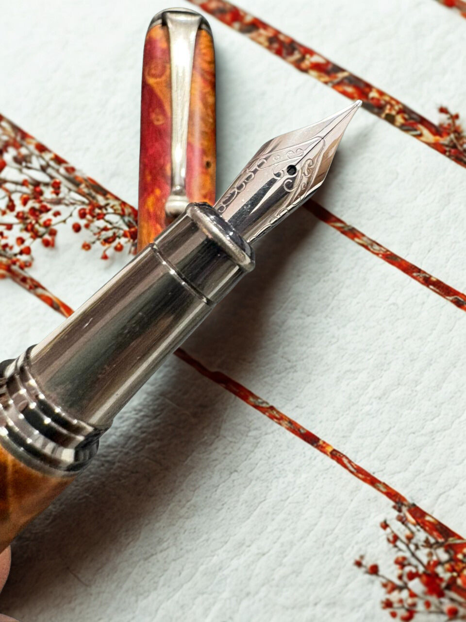 Jinxian Stable Wood & Copper Rod Metal Fountain Pen