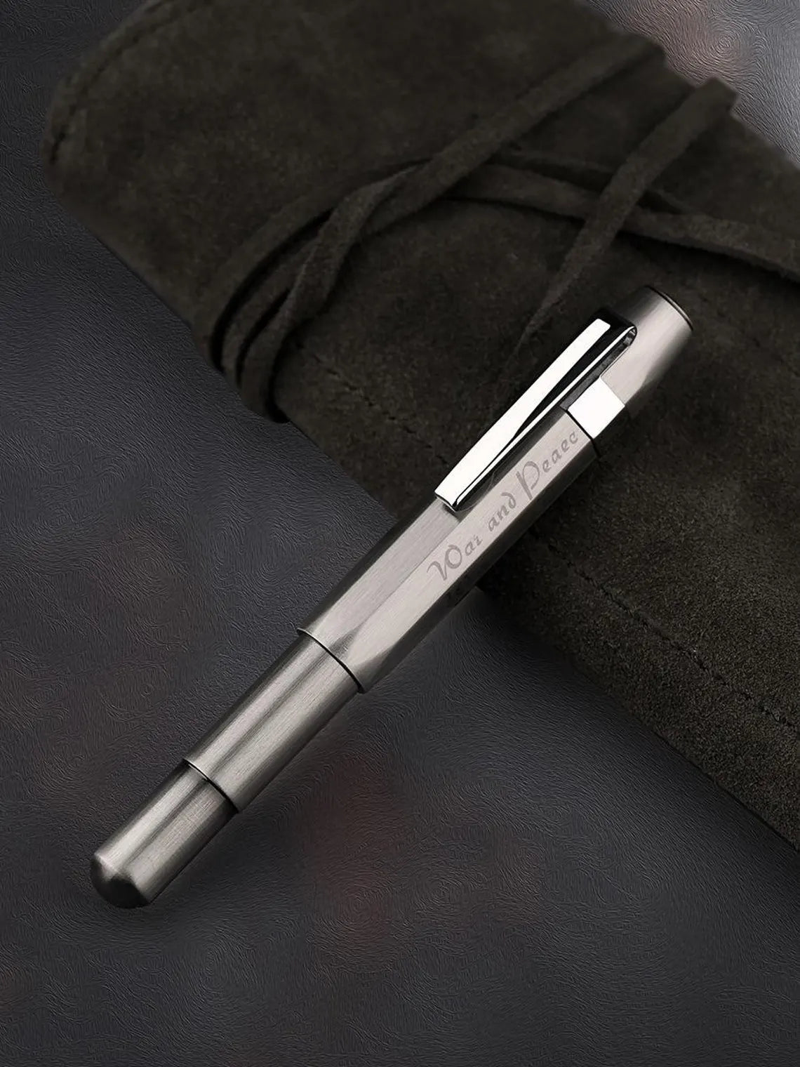 Delike Vintage Solid Steel Fountain Pen – Compact Travel Pocket Pen with Fine & Bent Nib Options, Rotating Ink Cartridge System