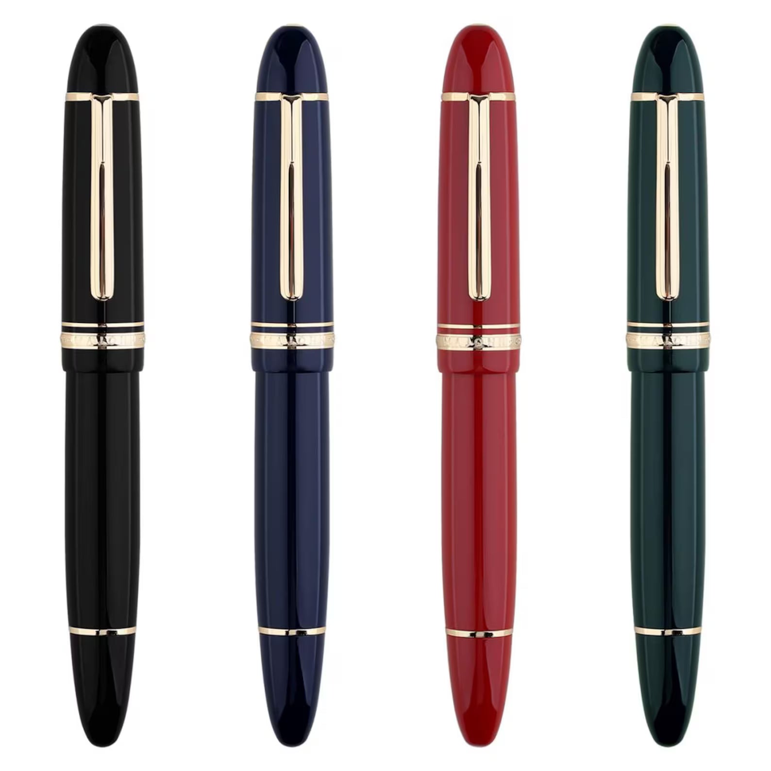 Moonman P141 Piston Fountain Pen – Size 8 Dual-Tone Fine Nib with Gold Trim & Clip – Resin Body – Multiple Colors – Bottled Ink Filling (No Ink Included)