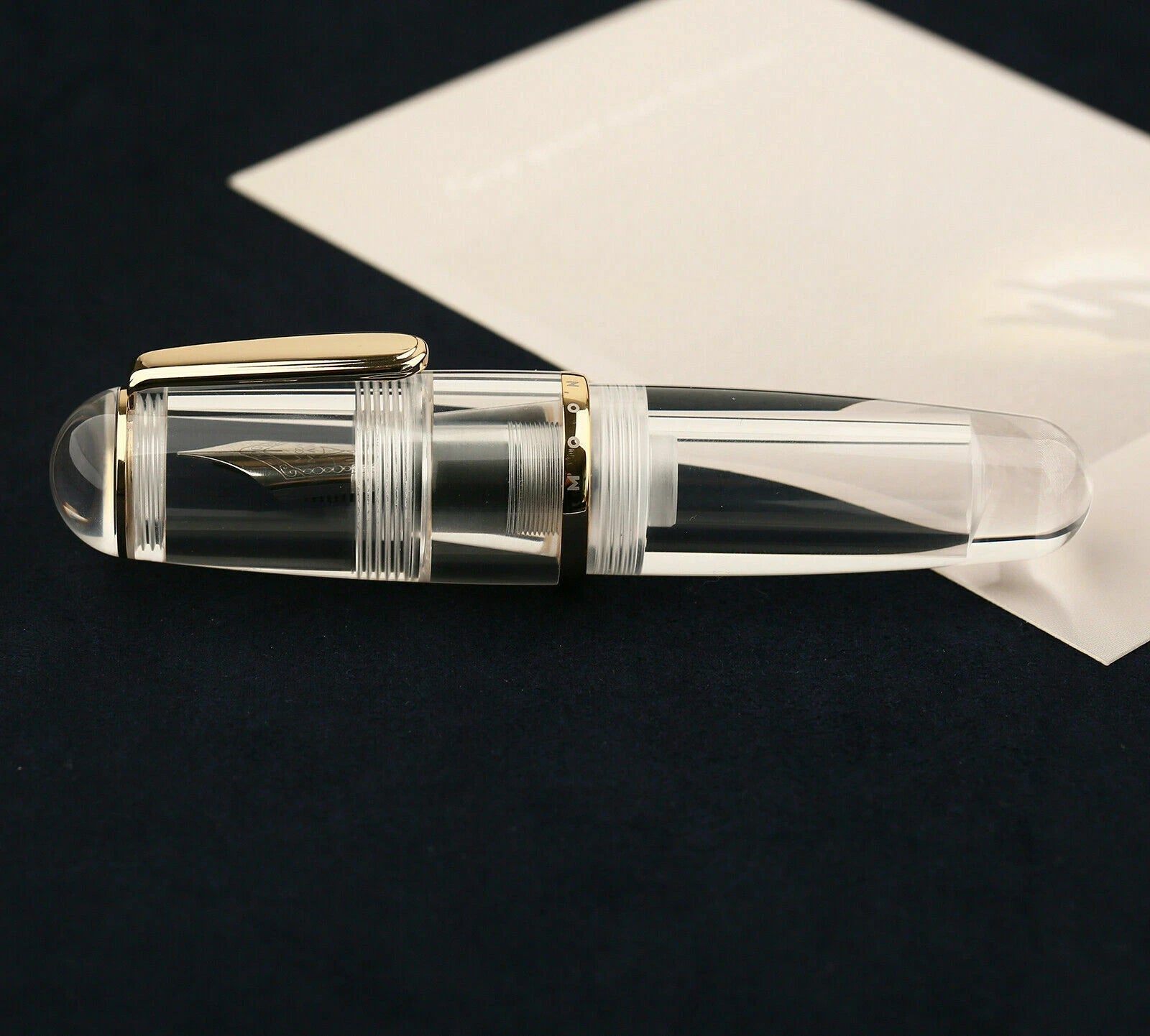Moonman Q1 Mini Eyedropper Fountain Pen – Transparent Resin Body, Fine & Extra Fine Iridium Nib Options, Large Ink Capacity Pocket Pen