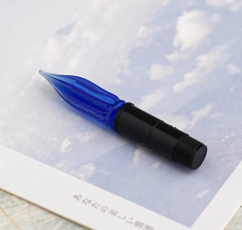 Moonman N8 Convertible Fountain Pen (EF Nib & Glass Nib) - Multicolored Red